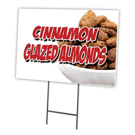 Signmission Cinnamon Glazed Almonds Yard & Stake outdoor plastic coroplast window, 1216 Cinnamon Glazed Almonds C-1216 Cinnamon Glazed Almonds